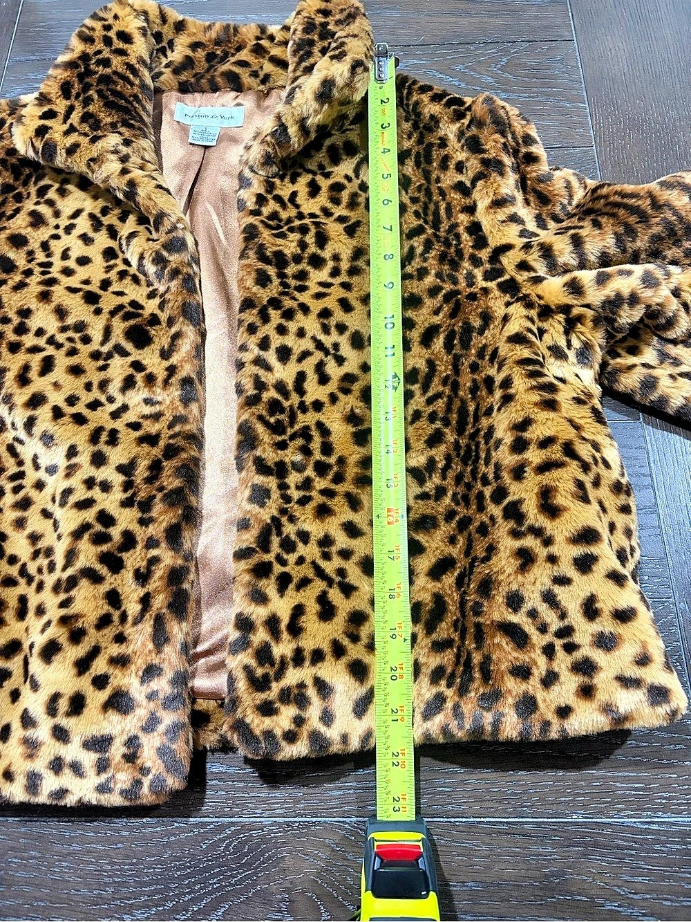 Preston & York Leopard Print Faux Fur Jacket Medium - Picture 3 of 5